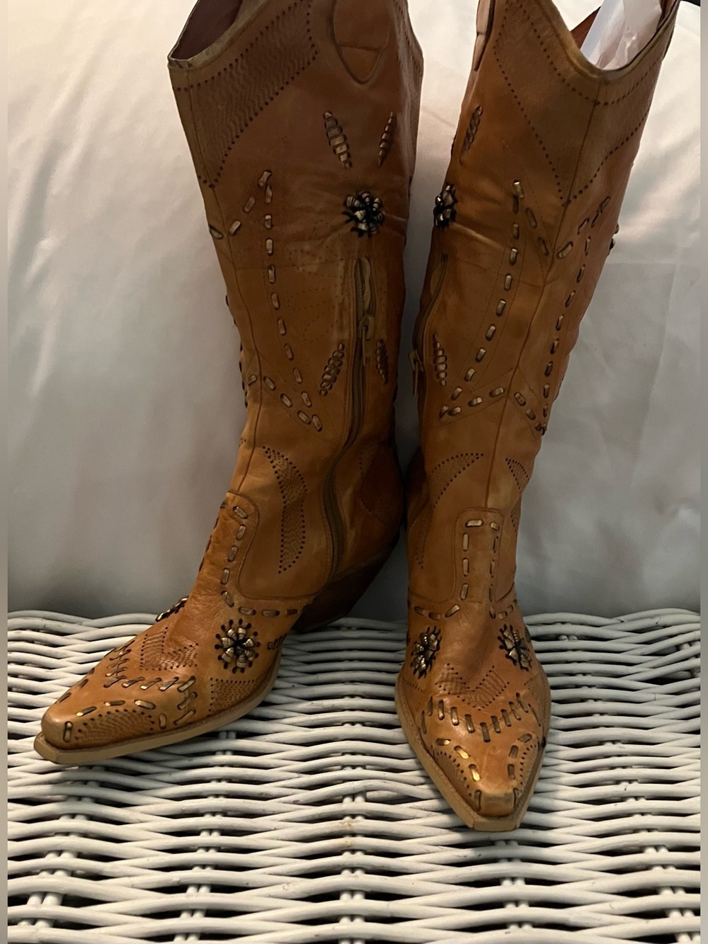BCBGirls Tan Western Embellished Boots